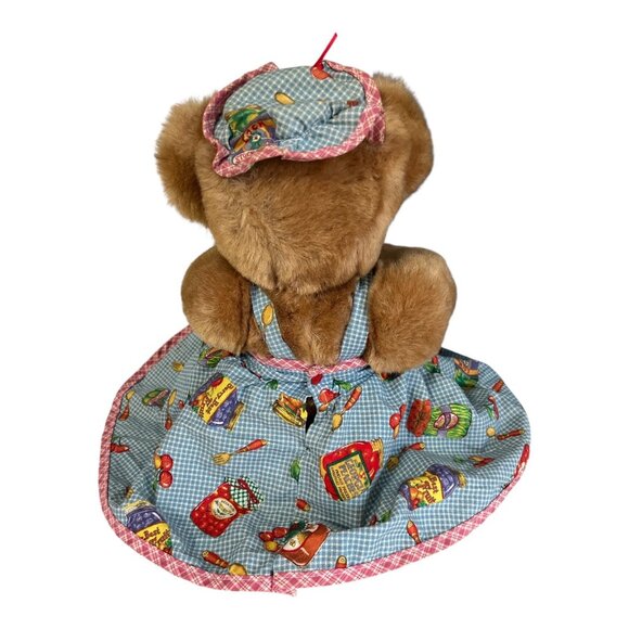 1994 Vermont Teddy Bear Company 17” Jointed Teddy in Apron & Bonnet - Picture 2 of 5